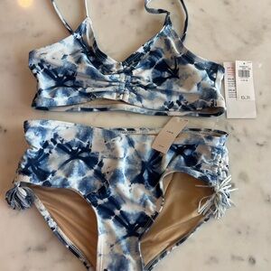 Old Navy Kids Blue Tie-Dye Bikini Set